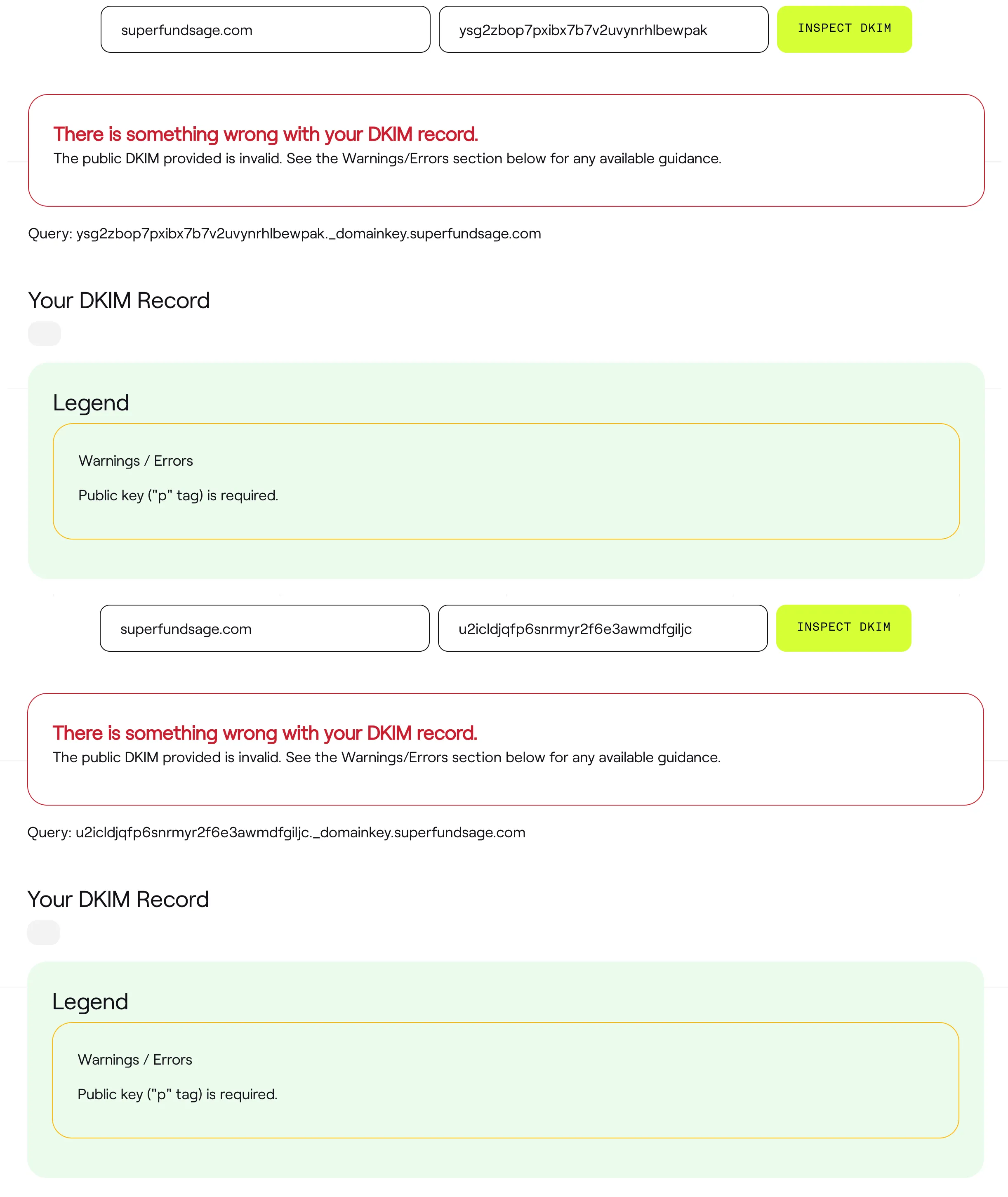 DKIM failing in Dmarcian